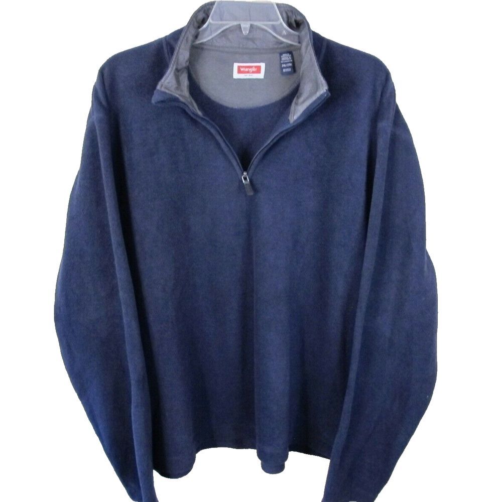 Vintage Wrangler‎ 1/4 Zip Long Sleeve Pullover Fleece Men's 2XL